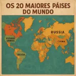 maiores países em território
