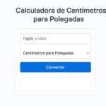 converter cm em polegadas